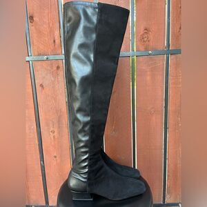 Schutz OTK leather/suede Boot Black size 8B